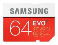 Samsung EVO+ SDXC 80MB/s CLASS 10 64GB