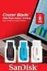 SanDisk Cruzer Blade USB Flash Drive 8GB 3Pack