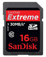 SanDisk Extreme 30MB/sec Secure Digital Card (SDHC) CLASS 10 - 16GB