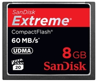 SanDisk Extreme 60MB/sec Compact Flash Card - 8GB