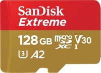 SanDisk Extreme Action Cam MicroSDXC 160MBs A2 U3 V30 Card with adapter 128GB