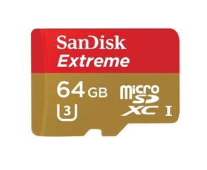 SanDisk Extreme Micro SDXC Memory Card 60MB/s UHS3 Class 10 64GB