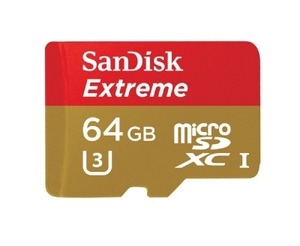 SanDisk Extreme Micro SDXC Memory Card 90MB/s UHSI U3 Class 10 64GB