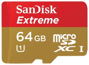 SanDisk Extreme Micro SDXC UHSI card with Adapter 64GB