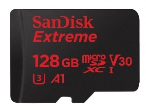 SanDisk Extreme MicroSDXC 100MB/s A1 C10 V30 UHS-I U3 - 128GB