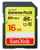 SanDisk Extreme PLUS SDHC UHS-I 80MB/Sec (Class 10) - 16GB