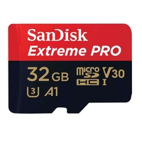 SanDisk Extreme PRO microSDHC 100MBs UHSI U3 V30 with Adapter 32GB