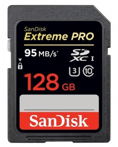 SanDisk Extreme Pro SDXC 95MB/sec UHSI Card 128GB