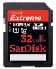 SanDisk Extreme SDHC UHS-1 80MB/Sec (Class 10) - 32GB