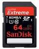 SanDisk Extreme SDXC UHS-1 80MB/Sec (Class 10) - 64GB