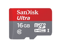SanDisk Ultra Micro SDHC Memory Card 48MB/s UHS-I (Class 10) with SD Adapter - 16GB