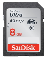 SanDisk Ultra SDHC Memory Card 40MB/s UHS-I (Class 10) - 8GB