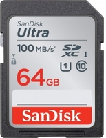 SanDisk Ultra SDXC Memory Card 100MBs Class 10 UHS-I 64GB