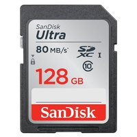 SanDisk Ultra SDXC Memory Card 80MB s UHSI Class 10 128GB