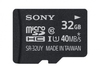 Sony Micro SDHC Memory Card 40MB/s UHS1 Class 10 with Adapter 32GB