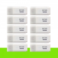Toshiba TransMemory U202 8GB USB 2 Flash Drive White 10 PACK