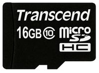 Transcend Micro SDHC Class 10 (Premium) 20MB/s - 16GB