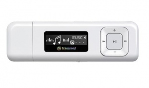 Transcend MP330 8GB MP3 Portable Media Player - White