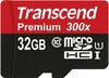 Transcend Premium Micro SDHC Class 10 UHSI 300x with Adapter 32GB