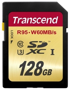 Transcend Ultimate Secure Digital SDXC Card UHS1 U3 60MB/s 128GB