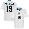Score Draw England Home P. Neville 19 Retro Shirt Euro 96 (Retro Flex Printing) - XL