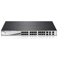24-port 10/100 Smart Switch + 2 RJ45/SFP + 2 Gigabit