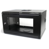 6U 19in Wall Mount Server Rack Cabinet w/ Vented Glass Door