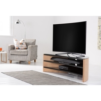 Alphason FW1400C-LO Finewoods Corner TV Stand for up to 60 TVs - Light Oak
