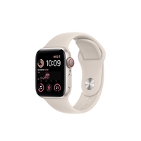 Apple Watch SE 2022 GPS + Cellular 44mm Starlight Aluminium Case with Starlight Sport Band - Regular