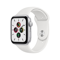 Apple Watch SE GPS - 44mm Silver Aluminium Case with White Sport Band - Regular