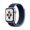 Apple Watch SE GPS + Cellular - 44mm Silver Aluminium Case with Deep Navy Sport Loop