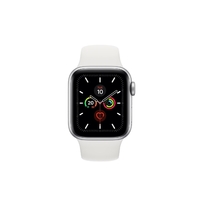 Apple Watch Series 5 GPS + Cellular 40mm Silver Aluminium Case with White Sport Band