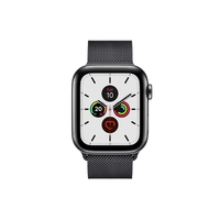 Apple Watch Series 5 GPS + Cellular 44mm Space Black Stainless Steel Case with Space Black Milanese