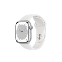 Apple Watch Series 8 GPS 41mm Silver Aluminium Case with White Sport Band - Regular