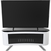 Bay Affinity Curved TV Stand 1150 Gloss White / Black Glass