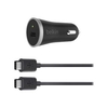 Belkin USB-C Cable & USB-C Car Charger in Black