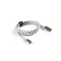 BoomPods Retro Armour Cable - Mfi Certified - 1.5M - Titanium