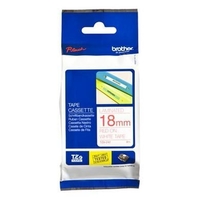 Bro 18mm Red on White Tape