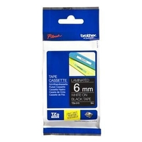 Brother TZE315 6mm White on Black Tape