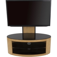Buckingham Affinity Oval Combi TV Stand 1000 Oak / Black Glass