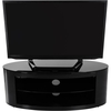Buckingham Oval Affinity TV Stand 1100 Satin Black / Black Glass