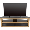 Burghley Affinity Curved TV Stand 1500 Oak / Black Glass