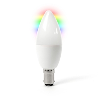 Dimmable Smart Colour Candle LED Bulb B15 bayonet - WIFI Alexa Google