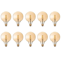 electriQ Smart Filament Bulb Large Round E27 Amber 5w - 10 Pack