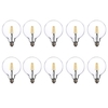 electriQ Smart Filament Bulb Large Round E27 Clear 5w - 10 Pack