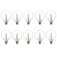 electriQ Smart Filament Bulb Large Round E27 Clear 5w - 10 Pack