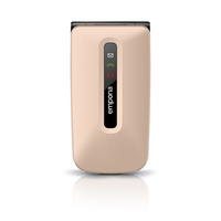 Emporia FLIP Champagne 2.2 Easy To Use Clamshell 2G Unlocked & SIM Free