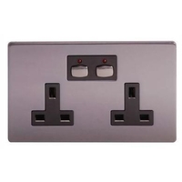 Energenie MiHome Style - Double Socket - nickel