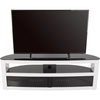Ex Display - Burghley Affinity Curved TV Stand 1500 Gloss White / Black Glass