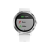 Garmin Vivoactive 3 - Stainless Steel with White Silicone Band